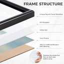 8.5x11 Picture Frame (Set of 3), 8.5x11 Photo Frames with 6x8 Removable Mat, High Definition Plexiglass, Vertical and Horizontal Display, Wall Hanging Photo Frame, Black