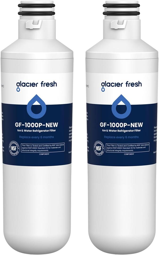 GLACIER FRESH Water Filter LT1000PC Replacement for Refrigerator, Compatible with LT1000PC/PCS, LT1000PC, LT-1000PC, MDJ64844601, ADQ747935 ADQ74793504 Water Filter (2 Pack)