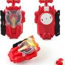 Battling Sparking String Launcher, World Spriggan Top Burst Set, Left and Right Spin String Launcher Grip Compatible with All Bey Burst Series - Red