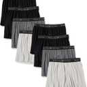 Beverly Hills Polo Club Men's 8 Pack Knit Boxer (Medium, New Black/Grey Heather/Charcoal Heather)