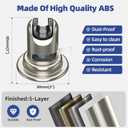 Suction Cup Handheld Shower Head Holder - Shower Head Holder Wall Mounted with Vacuum Power for Bathroom Tile/Glass(Nickel)