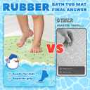 UNEEDE Kids Bathtub Mat Non Slip Shower Mat for Toddlers, Washable Anti Slip Tub Surface, Soft Rubber Mat for Bathtub Shower, Waterproof Bathtub Essentials for ChildrenNot for Textured Surfaces