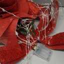 Christmas Tree Bow, 2 Pack 17'' x 24'' Tree Topper with 90 LED Lights, Battery Powered Red Bow Christmas Decorations with Pine Cone Bell for Indoor Home Window Wall Door Front Outdoor Xmas Decorations