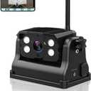 WiFi Magnetic Wireless Backup Camera, LASTBUS Rechargeable 2.4Ghz WiFi Rear Camera for Easy Hitching Gooseneck Horse Boat Travel Trailer Fifth Wheels RV Camper for iPhone iPad Android iOS Smartphone