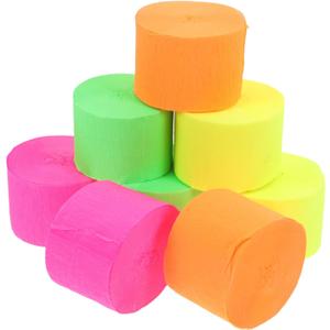 Cabilock 8pcs Colorful Crepe Paper Streamers for Wedding Birthday Party Decorations Crinkled Paper Strips Easy Cutting Shaping for DIY Crafts