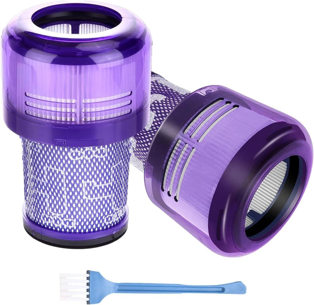 2 Pack V12 Filters for Dyson V12 Detect Slim,Detect Slim Animal, Slim+ Cordless Vacuum,V12 Slim Absolute Vacuums,SV34,SV35 Vacuums Filter Replacement,Compare to Part 971517-01