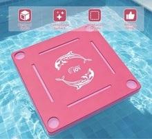 Floating Mahjong Table for Pool, 2-IN-1 Waterproof Floating Game Table for Mahjong Card Games Dominoes Poker, Adults Floating Board Pool Game Tray for Hot Tub Lake Beach Summer Pool Party Gift