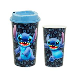 Disney Stitch Travel Cup Set Party Favors Bundle with 8 Cups Tumblers with Lids Plus Stickers and More | Lilo and Stitch Travel Mugs for Girls, Teens, Adults