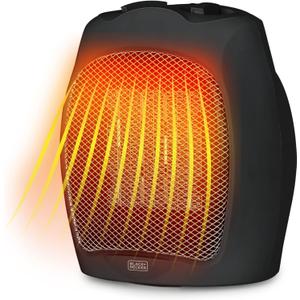 BLACK+DECKER Small Space Heater, 1500W Ceramic Heater for Indoor Use (Desktop)