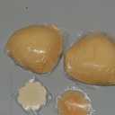 Double Sided Sticky Bra Push Up, Invisible Bra Pad Inserts for Large Breasts, Adhesive Bra for Bikini Swimsuit (Beige, Large)