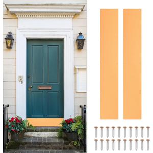 uxcell 2pcs Door Kick Plate, 6 x 34 Inches Anodized Aluminum Kick Plate Door Plate, 1.5mm (1/16 Inch) Thickness, for Exterior Front Door or Back Door, Copper Gold