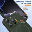 Miracase Magnetic for iPhone 16 Pro Max Case, [Soft Anti-Scratch Microfiber Lining], Compatible with MagSafe, Liquid Silicone Case Shockproof Drop Protection Phone Case for 16 ProMax,Dark Green