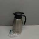 68oz Coffee Carafe Airpot Insulated Coffee Urn Stainless Steel Vacuum Thermal Pot Flask for Coffee, Hot Water, Tea, Hot Beverage - Keep 12 Hours Hot, 24 Hours Cold (Silver)