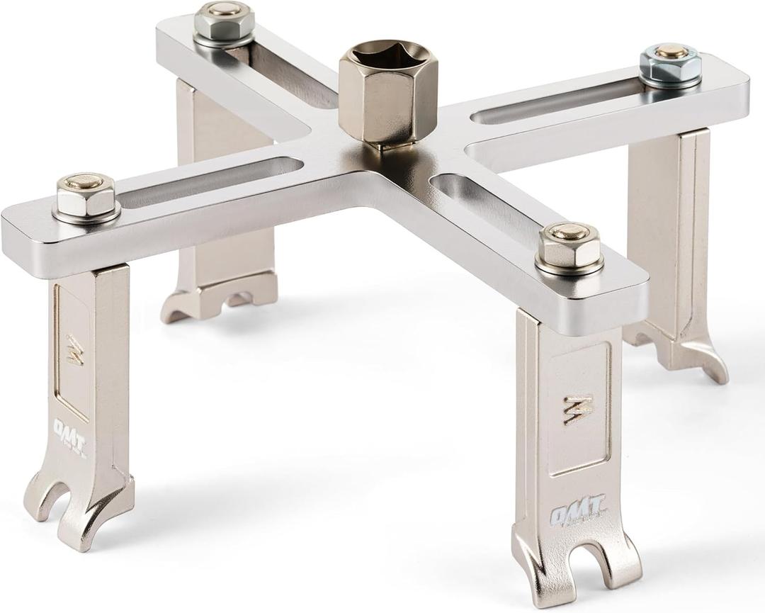 Orion Motor Tech Fuel Pump Removal Tool, 3.3" to 7.2" 4-Jaw Fuel Pump Lock Ring Tool, Heavy-Duty Fuel Pump Ring Removal Tool with 1/2" Drive, Adjustable Plastic Fuel Pump Remover Wrench for Car SUV