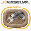 JOEJOY Orthopedic Dog Bed for Extra Large Dogs, Egg-Crate Memory Foam Pet Bed with Bolster Sides, Waterproof Lining, Removable Washable Cover & Non-Slip Bottom, Brown, Size: 48"l X 35"w X 7.5"th
