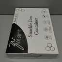 Pack of 3 Snackle Box Container, Portable Snack Box, 8 Compartment Snack Tray with Lid, Divided Serving Tray with Lid and Clear Divided Snack Containers with Lids for Fruit Candy Nuts Veggie