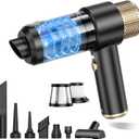 JONYJ Handheld Car Vacuum Cleaner, 16000PA Hand Held Vacuum Portable Cordless, 2 in 1 Air Duster and Vacuum Cleaner with LED Light, Multi-Nozzles, 120W High Power Mini Vacuum for Home, Pet, Office (Black & Gold)