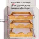 DINDON 3 Tier Pull Out Cabinet Organizer 20W X21D Slide Out Shelves With Shelf Liner for Kitchen Wood Roll Out Drawers Pantry Organization