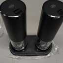 Electric Salt and Pepper Grinder Set Automatic Battery Pepper Mill Shakers Adjustable Coarseness Upgraded Larger Capacity with Led Home and Kitchen Appliances Birthday Gifts for Women Mom (Black/Black)