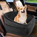 Dog Car Seat for Small Medium Dogs,Detachable Washable Dog Booster Seat Under 30lbs, Pet Car Seat Travel Bed with Storage Pockets and Dog Safety Belt (Black)