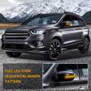 D-Lumina LED Mirror Lights Sequential Amber Compatible with 2013-2018 Fo-rd Kuga Escape Ecosports, 2012-2018 Focus, 2013-2017 C-Max, Smoked Lens Side Mirror Turn Signal Light Side Marker Blinker