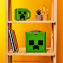 Minecraft Cookie Tin for Kids and Teenagers, Metal Clasp 7 x 7 Decorative Storage Cookie Jar - Gifts for Gamers