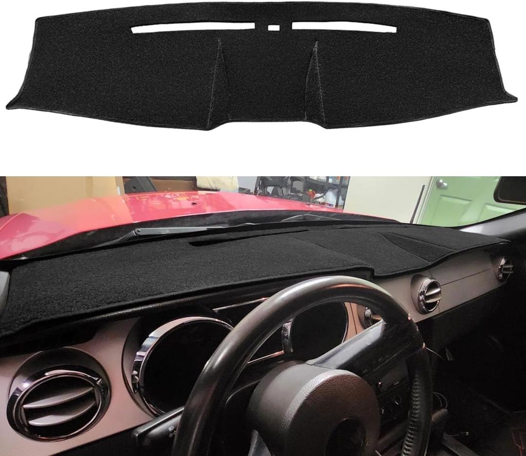 Dash Cover Dashboard Cover Pad Mat Custom Fit for Ford Mustang 2005 2006 2007 2008 2009 Cap Carpet Protector(Black) Y63