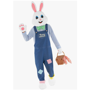Morph Easter Bunny Costume Adult Rabbit Mascot Dungarees Suit for Easter Costumes Celebrations and Events