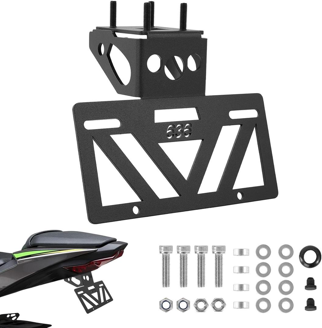 2026 Ninja ZX6R Fender Eliminator 2025 ZX6R Tail Tidy Fit With OEM & Aftermarket Turn Signals Ninja 636 Fender Eliminator License Plate Bracket ZX-6R 2019 2020 2021 2022 2023 2024 2025 2026