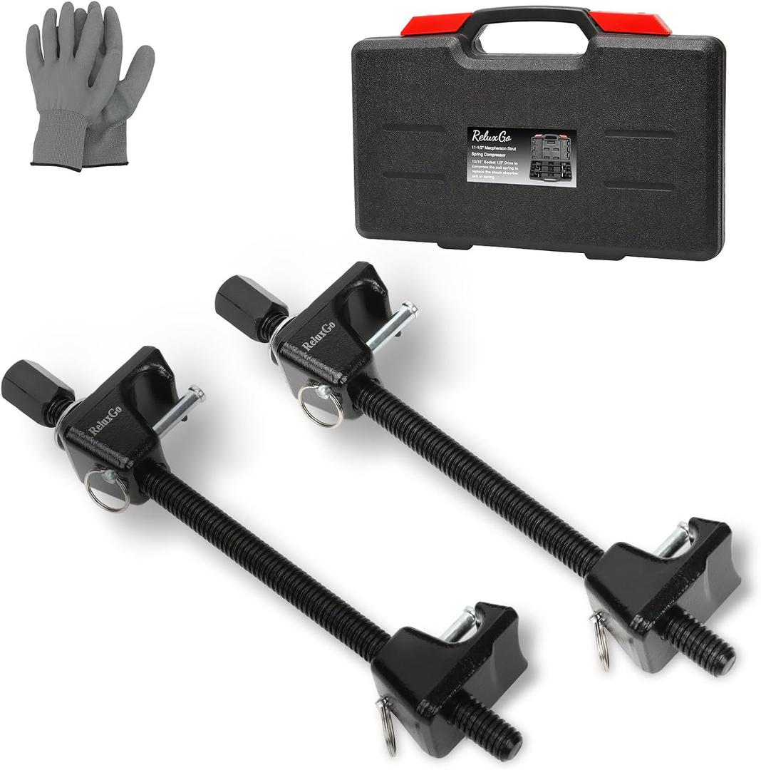Macpherson Strut Spring Compressor Tool, 2PCS Heavy-Duty Coil Spring Compressor Automotive with Locking Pins 13/16" Socket 1/2" Drive to Compress The Coil Spring