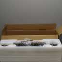 Farmhouse Dining Room Light Fixtures Over Table, Black Pendant Lights for Kitchen Island, 4 Light Linear Chandelier Lighting with Wood (Clear Glass Shade)