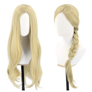 Topcosplay 28inch Wigs Blonde Long Wavy Halloween Costume Party Wig