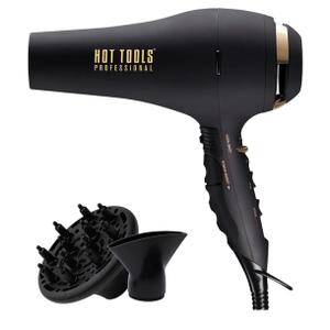 Hot Tools Pro Artist Black Gold 2100 Turbo Ceramic + Ionic Hair Dryer | Fast Dry, Lightweight