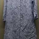 Casual Cotton V Neck Button Down Loose Party Beach Fall Short Dresses, XL