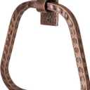 Monarch Abode Bathroom Towel Holder  7-Inch Round Antique Copper Bathroom Hand Towel Holder for Bathrooms Wall, Metal Hand Hammered Towels Ring Wall Mount, Modern Surface-Mounted Ring Hanger