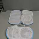 3Pcs Large Bra Washing Bags for Laundry, Lingerie Bag Underwear Brassiere Washing Bags with Zipper (Blue, A to C Cup)