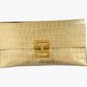 Verdusa Women's Clutch Evening Bags Trendy Envelope Handbags Metallic Purses Formal Wedding