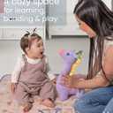 Baby Play Mat 50x50 Playpen Mat Foldable Washable Padded Thick Non Slip Crawling Tummy Time Rug Carpet for Babies Boys Girls Toddlers Soft Mat for Floor Nursery Gym Infant Cushion Beige