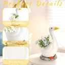 FoldTier Silly Goose Vase Ceramic Cute Flower Vase Goose Birthday Party Table Centerpieces White Animal Planter Pot Home Decor for Office Living Room Kitchen Bathroom Decor Housewarming Gifts