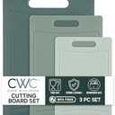 COOK WITH COLOR Non-Slip Cutting Board Set – Kitchen Essentials with Easy Grip Handle for Meat, Veggies, and Fruits, 3 Cutting Boards, Mint