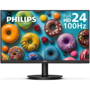 Philips New 24 inch Frameless Full HD (1920 x 1080) 100Hz Monitor, VESA, HDMI x1, VGA Port x1, Eye Care, 241V8LB, Black