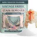 [1lb] Vintage Fabric Stain Remover - Safely Cleans Retro & Antique Textiles - Made in the USA - Gently Removes Yellowing & Tough Stains From Vintage Linens, Quilts, Dresses, Doilies, & more