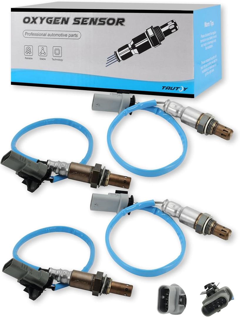 TAUTOY 4PCS 234-4940 234-4974 O2 Oxygen Sensor Upstream Downstream (4.3L 5.3L 6.2L) for Cadillac Escalade ESV 2015-2018,for Chevy Silverado 1500 Suburban Tahoe,for GMC Sierra 1500 Yukon XL 2014-2018