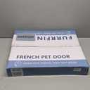 Large Dog Door, Energy Efficient French Doggy Door with Aluminum Frame, Telescoping Tunnel, Magnetic Flaps and Sliding Lock Panel - Large
