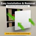 RenoEZ Access Panel For Drywall - 12x12 inch - No Tools Required - Wall Hole Cover - Access Doors For Drywall - Spring Loaded for Wiring | HVAC | Plumbing - Textured White (1)