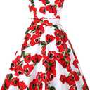 Dressever Women's 50s 60s Vintage Sleeveless Cocktail Party Dress with Pockets (M)