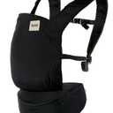 Baby Tula Lite Compact Baby Carrier, Ultra Compact and Lightweight, Convenient Carry Pouch, Ergonomic and Multiple Positions for 12  30 pounds - Black