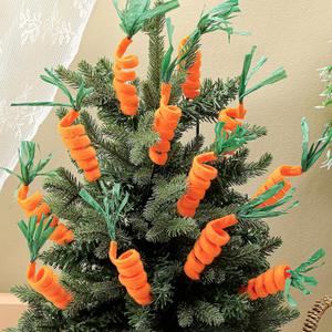 Threehoney 12 Pcs Easter Tree Picks Decorations Fake Carrot Picks 9.8'' Carrot Pick Decorations Carrots Tree Ornaments Easter Trees Decoration for Treetopper Branches Vase Filler Spring Home Decor