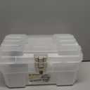 Akro-Mils 09514CFT ProBox 14-Inch Plastic Art Supply, Craft or Medical Storage Toolbox with Removable Tray, 14-Inch x 8-Inch x 8-Inch, Clear