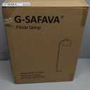 62.5" Wood Floor Lamp for Living Room Gold with Foot Switch Arc Standing Tall Lamps for Bedroom Mid Century Modern Corner Floor Lamps for Office Nursery Industrial Reading Light Room Lamp